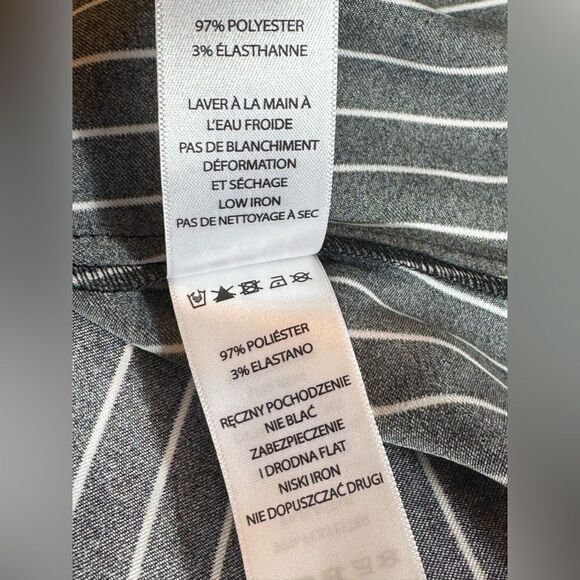 Sincerely Jules Blouse Womens size Medium striped satin Button Up Shirt Classic - Picture 11 of 13